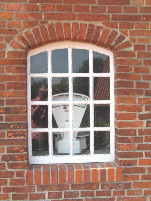 Fensteransicht der Mühle in Wiegboldsbur