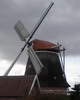 Die Windmühle in Burlage, Galerieholländer, Norddeutschland.